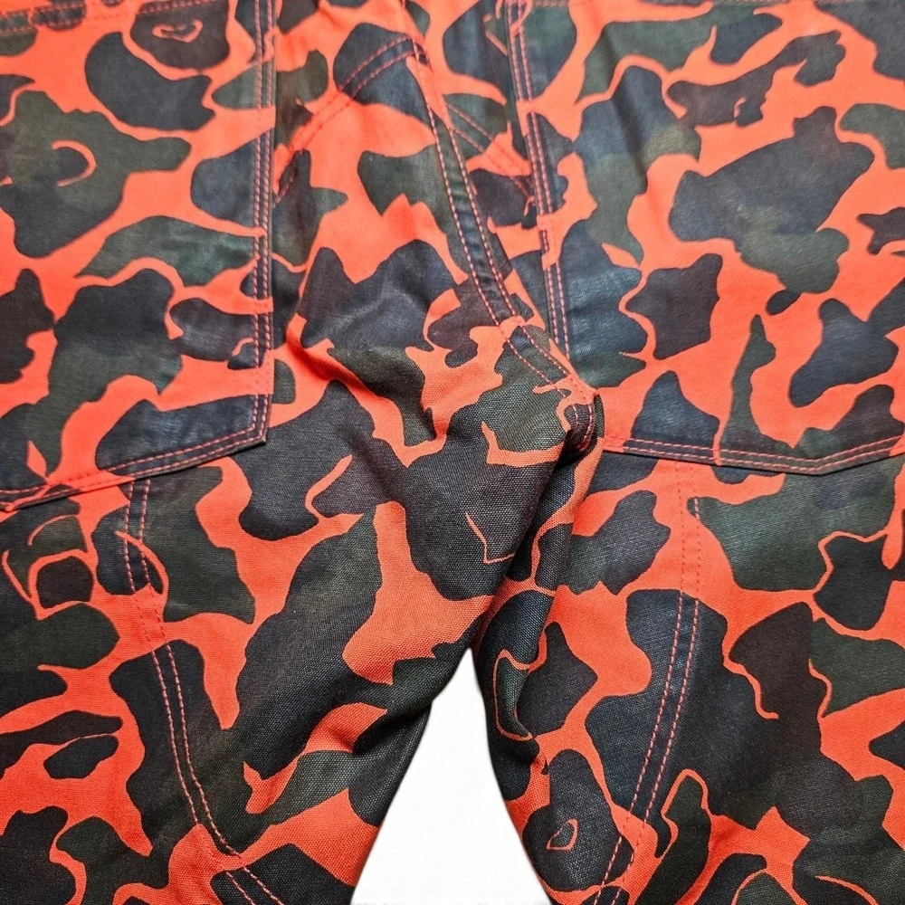 GStar Raw 5622 3D Jean 30 x 32 Tapered COJ Blaze Orange Black Camo Cotton Canvas